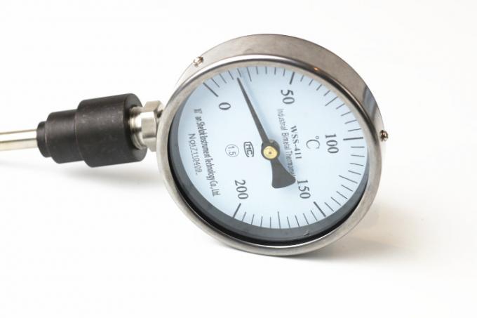 Industrial metal liquid thermometer bimetal temperature gauge