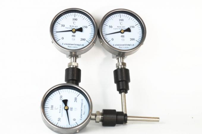 Industrial metal liquid thermometer bimetal temperature gauge