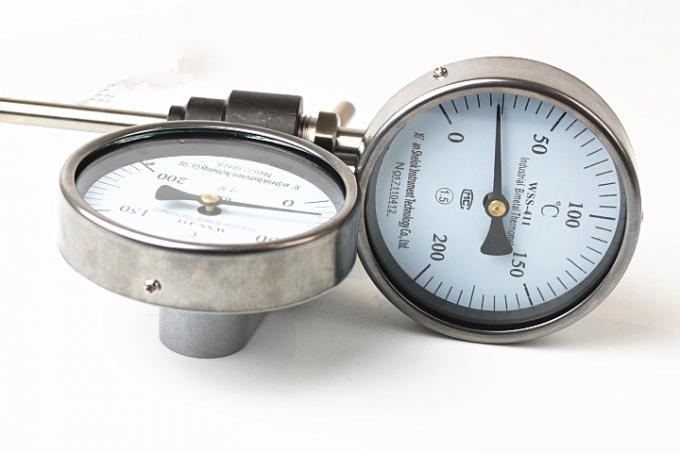 Industrial metal liquid thermometer bimetal temperature gauge