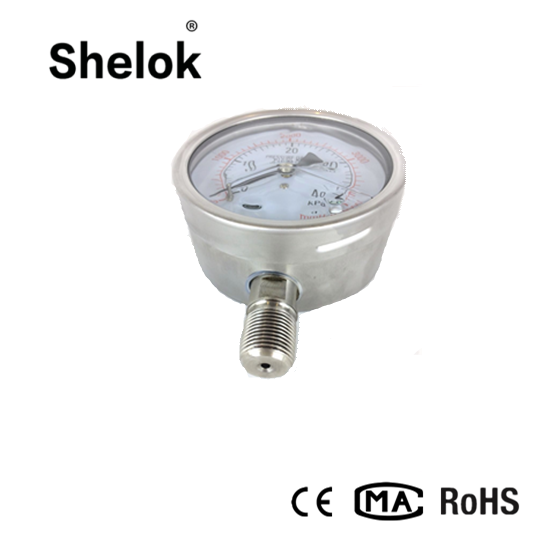 Stainless steel manometer oil fiied pressure gauge
