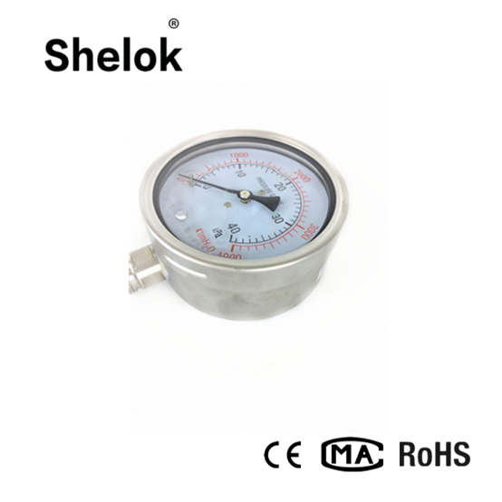 Stainless steel manometer oil fiied pressure gauge