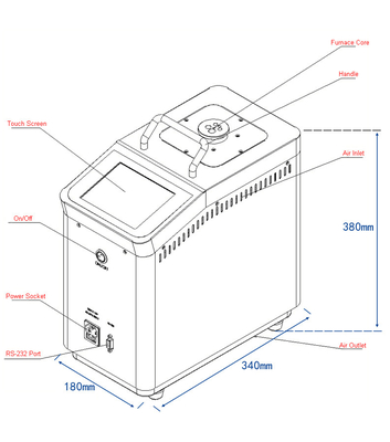Portable Dry Block Temperature Calibrator 50℃ ~ 650℃ Touch Screen Bath
