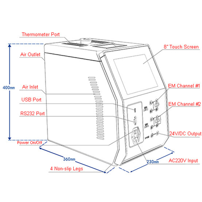 Smart Intelligent Dry Block Temperature Calibrator -25℃ ~ 150℃ Touch Screen Bath