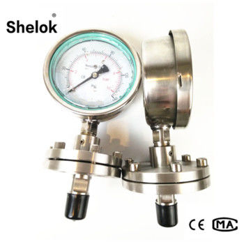 CE Manufacturer Oil Filled Diaphragm Stainless Steel Manometers, Pressure Gauges