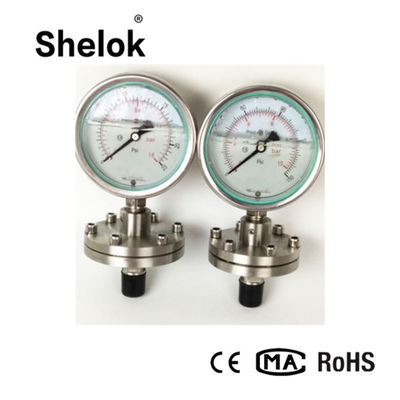 High Quality 150mm Diaphragm Flange Pressure Gauges For Water & Gas
