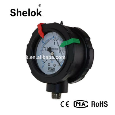 High Pressure Water Manometer, PP Pressure Gauges For Gas and Air