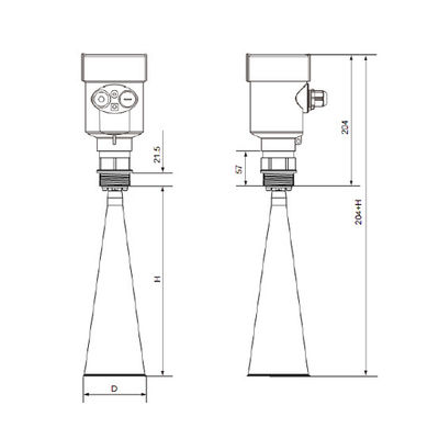 Solid Particles, Powder Radar Level Meter Adopted 26G High Frequency Radar Sensor