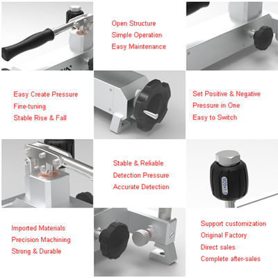 -0.095~0~4MPa  Portable Air Vacuum Pressure Source Pressure Calibrator Pump
