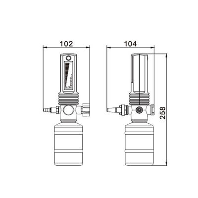 Hospital series Medical Oxygen Flow Meters, Air Flow Meter With WIFI or Bluetooth