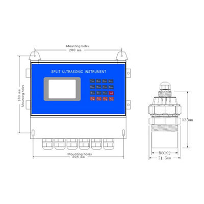 Low cost open channel ultrasonic 4-20mA flow meter
