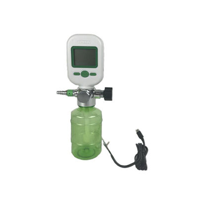 Medical oxygen inhaler flow meter with humidifier