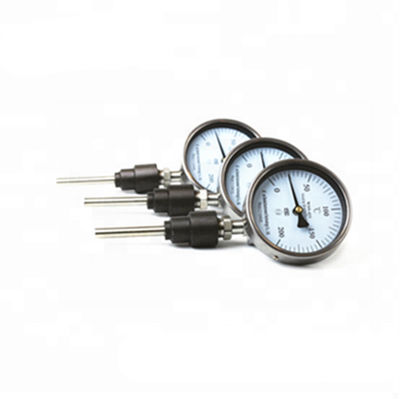 Industrial metal liquid thermometer bimetal temperature gauge
