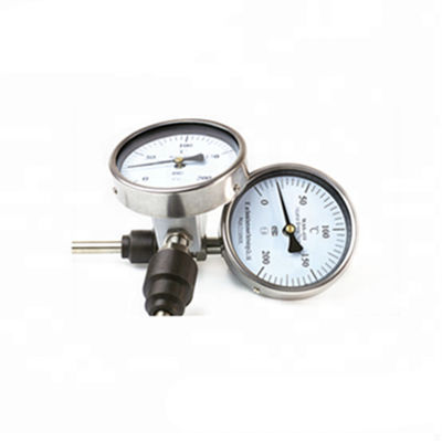 Industrial metal liquid thermometer bimetal temperature gauge