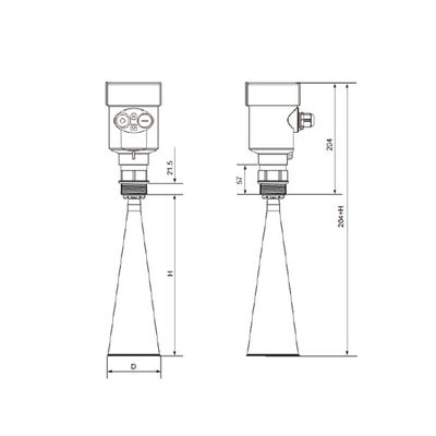 Solid Particles  Powder Radar Level Meter Adopted 26G High Frequency Radar Sensor