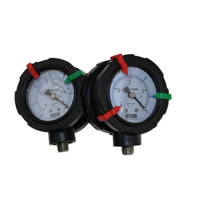 60mm Corrosion Resistance Double Side PP Pressure Gauges
