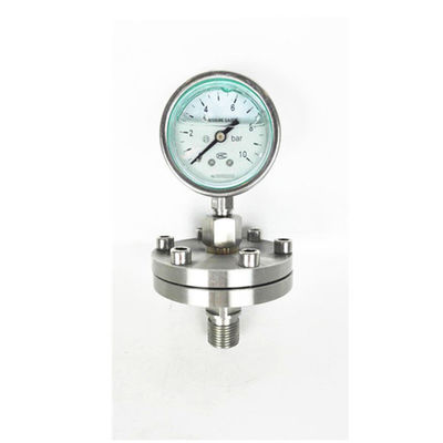 Flange diaphragm oil pressure gauge