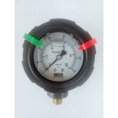 Diaphragm double sided PP pressure gauge hot sale