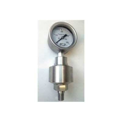 Stainless steel glycerine or silicone oil filled  diaphragm seal pressure gauge with one piece welding isolator