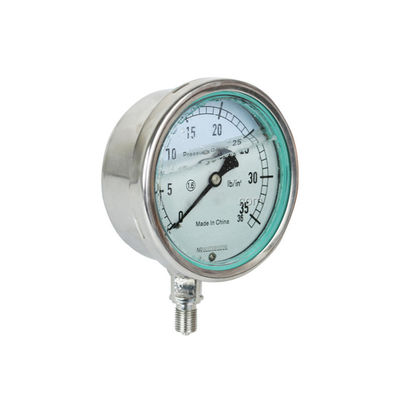Stainless steel shockproof manometer oil pressure gauge