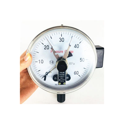 Magnetic snap-action industrial bottom mounting types  electric contact pressure gauge