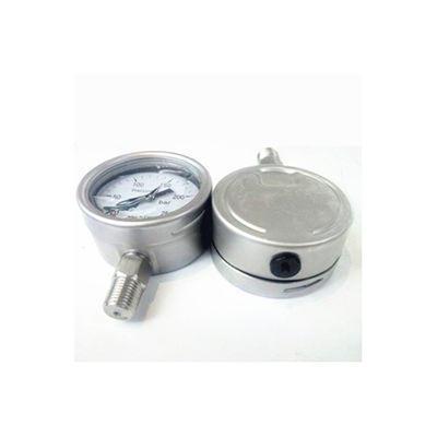 250bar high temperature bourdon tube manometer liquid filled pressure gauge  stainless steel