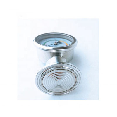 All stainless steel clamp diaphragm seal sanitary  pressure gauge with visual alarm