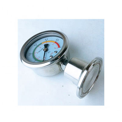 All stainless steel clamp diaphragm seal sanitary  pressure gauge with visual alarm