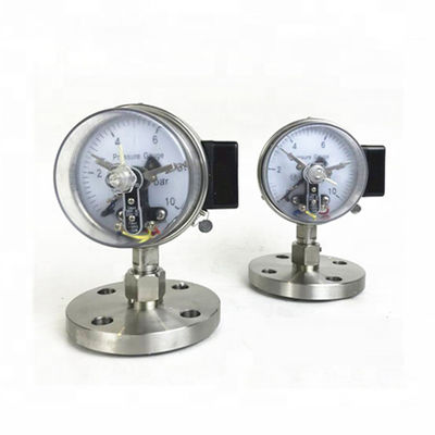 Diaphragm seal electric contact flange type dry pressure gauge manometer