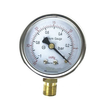 Spiral tube gauge all stainless steel pressure gauge bottom mounting types copper alloy movement