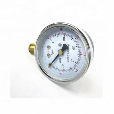 Spiral tube gauge all stainless steel pressure gauge bottom mounting types copper alloy movement