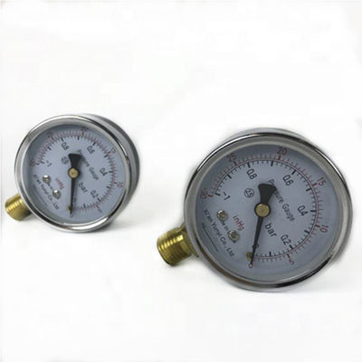 Stainless steel gas pressure gauge