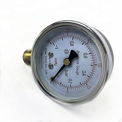 Stainless steel gas pressure gauge