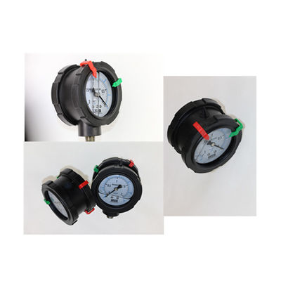 Oil filled double-sided PP pressure gauge