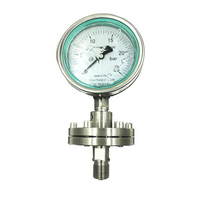 High quality diaphragm seal pressure gauge stainless steel Flange end