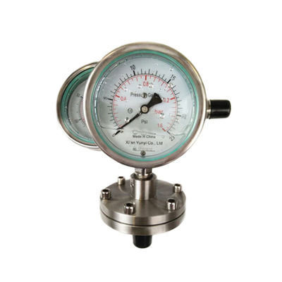 High quality diaphragm seal pressure gauge stainless steel Flange end