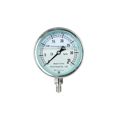Stainless steel oil filled pressure gauge