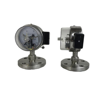 High Precision Stainless Steel Electric Contact Pressure Gauge With Flange