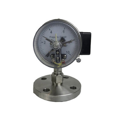 High Precision Stainless Steel Electric Contact Pressure Gauge With Flange
