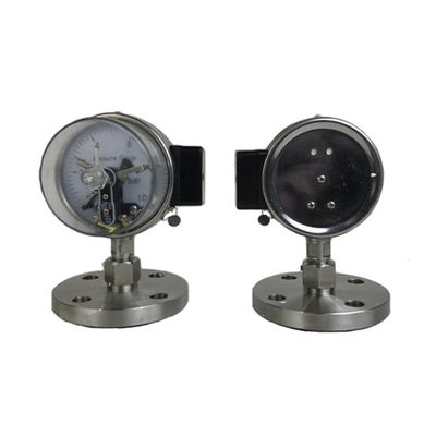 High Precision Stainless Steel Electric Contact Pressure Gauge With Flange