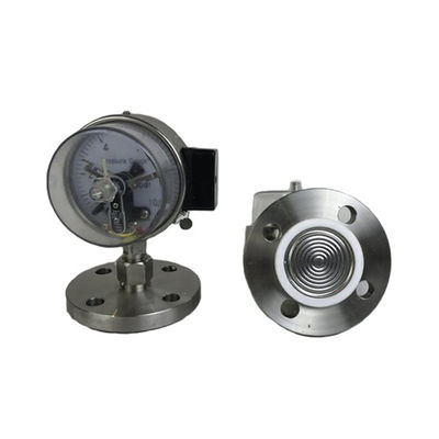 High Precision Stainless Steel Electric Contact Pressure Gauge With Flange