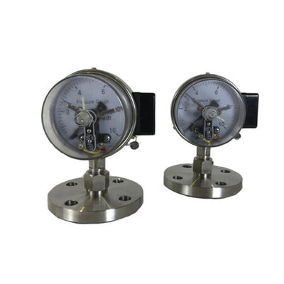 High Precision Stainless Steel Electric Contact Pressure Gauge With Flange
